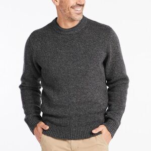 Black Brown 1826 Men's Classic Ragg Cotton Knit Sweater Crewneck XXL